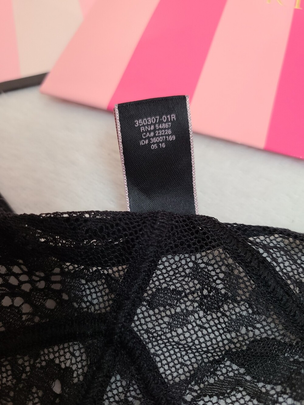 Y2K Victoria's Secret Sexy Eyelash Lace Strappy Cut-out Back String Bikini Panty - Picture 6 of 6